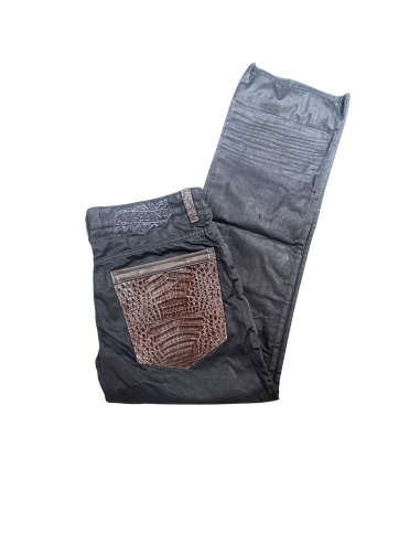 Kashani x Angelino Jeans w/ Brown Alligator Pockets pas cher chine