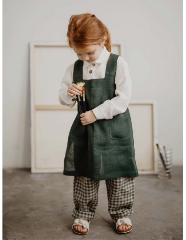 Dirvolira Kids Linen Pinafore Apron | Multiple Colours d'Europe débarque