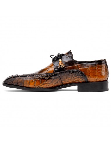 Mauri 3287 Alligator Derby Shoes Toffee / Dirty Black sélection de produits