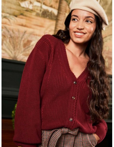 Frost Recycled Cotton Knit Cardigan | Bordeaux Faites des économies