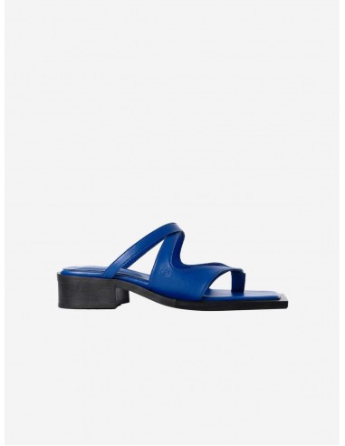 Karel Vegan Apple Leather Mules | Electric Blue Paris Déstockage Promo