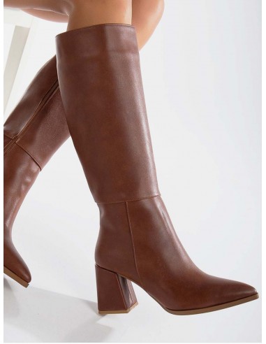 Valerie Vegan Leather Knee High Boots | Brown En savoir plus