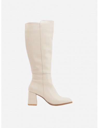 Adele Vegan Leather Knee High Boots | Beige d'Europe débarque