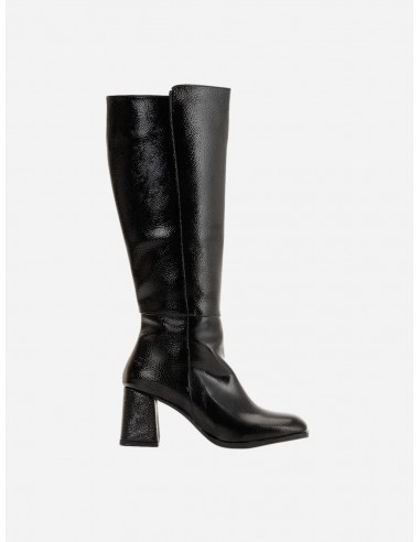 Adele Vegan Leather Knee High Boots | Black Patent 2023