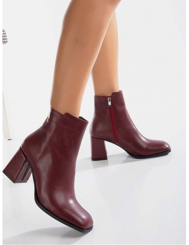 Nadine Vegan Leather Ankle Boots | Burgundy 2024