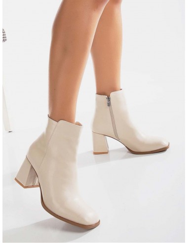 Nadine Vegan Leather Ankle Boots | Beige de la marque