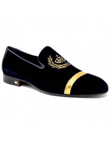 Mauri 3296 Crown Velvet/ Alligator/ Nappa Loafers Wonder Blue Economisez 