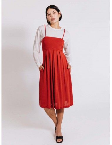 Day & Night Lenzing Vegan Dress | Indian Red online