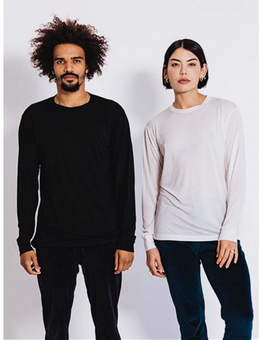 Lightweight Unisex Lenzing Long Sleeve T-Shirt | Jet Black s'inspire de l'anatomie humaine