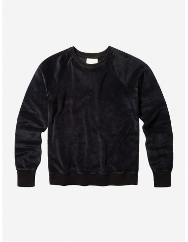 Organic Women's Velour Raglan Jumper | Jet Black france