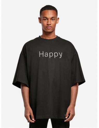 Vegan 'Happy' Men's Acid Washed Heavy Oversized T-Shirt | Multiple Colours en ligne des produits 