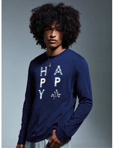 Vegan Happy Men's Scandi Long Sleeved T-Shirt | Multiple Colours de votre