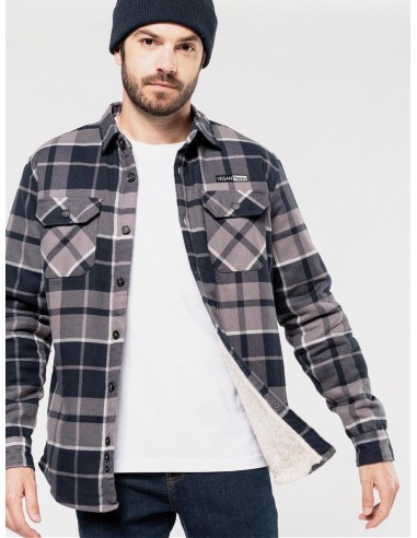 Vegan Men's Sherpa-Lined Check Shirt Jacket | Multiple Colours Dans la société mordern