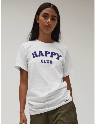 Vegan Unisex 'Happy Club' Crew T-Shirt | Multiple Colours Amélioration de cerveau avec