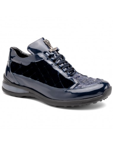 Mauri 8415/1 Beats Patent/ Hornback Crown/ Velvet Sneakers Wonder Blue Faites des économies