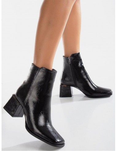 Odette Vegan Leather Boots | Black Patent de technologie