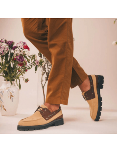 Dario Men's Vegan Suede Boat Shoes | Beige en ligne des produits 