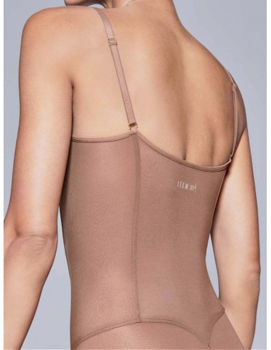 Shaping Power Mesh V-Neck Body | Nude Olive pas cher 