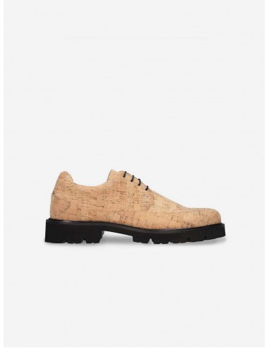 Nolan Men's Vegan Cork Derby Shoes | Brown pas cheres