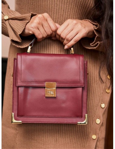 Polar Vegan Grain Leather Mini Satchel | Bordeaux l'évolution des habitudes 