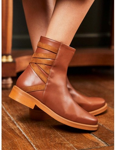 Catimini Vegan Leather Zip Ankle Boots | Camel Profitez des Offres !