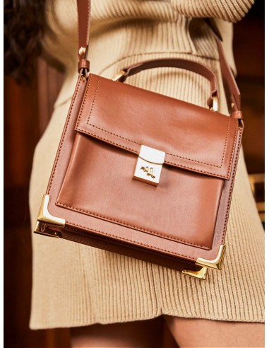 Polar Vegan Grain Leather Mini Satchel | Camel Paris Déstockage Promo