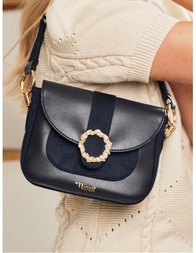 Mira Vegan Grain Leather Crossbody Bag | Navy Blue les muscles