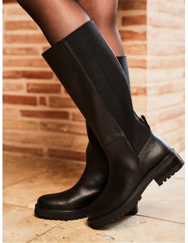 Mystery Recycled Vegan Leather Calf Boots | Black pas cher chine