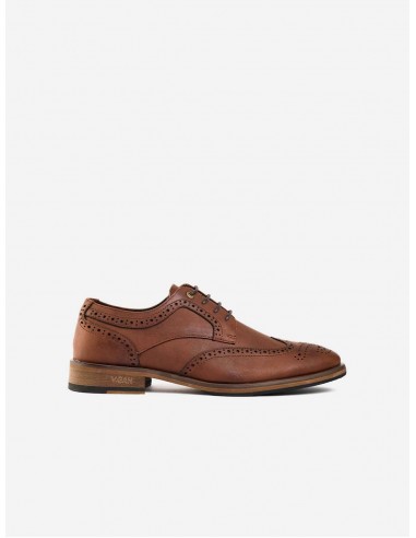 Barley 2 Men's Vegan Leather Brogue Shoes | Tan Profitez des Offres !