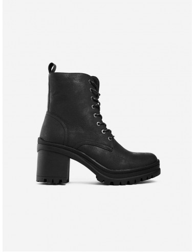 Guava Women's Vegan Leather Lace Up Boots | Black Les magasins à Paris et en Île-de-France