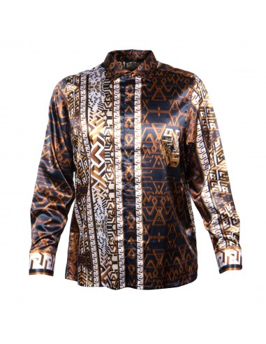 Prestige Chocolate Key Prisms Button Up Shirt prix pour 