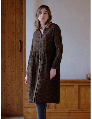 Bea Cotton Shirt Dress | Khaki Check vous aussi creer 