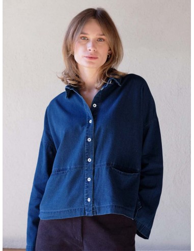 Anya Relaxed Cotton Corduroy Blouse | Blue votre restaurant rapide dans 