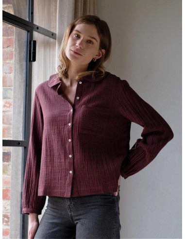 Jolene Cotton Blouse | Rust Check Véritable concentré