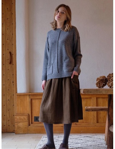 Nora Cotton Skirt | Olive Check Amélioration de cerveau avec