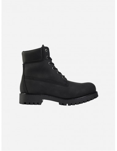 Tarwi Men's Vegan Ankle Boots | Black brillant des détails fins