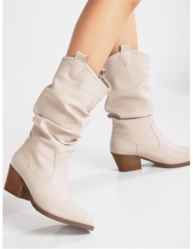 Bonnie Vegan Leather Western Boots | White votre