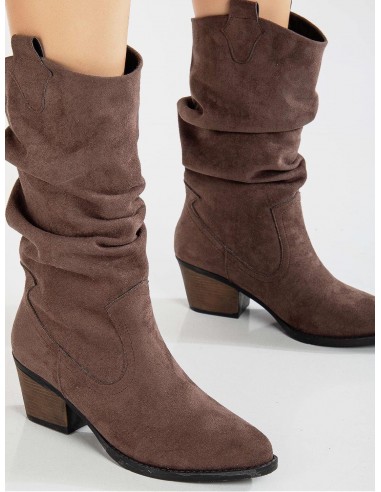 Bonnie Vegan Suede Slouch Western Boots | Brown Par le système avancé 