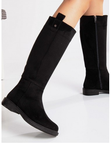 Maeve Vegan Suede Knee High Rain Boots | Black destockage