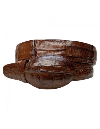 Los Altos Brown Crocodile Tail Belt Jusqu'à 80% De Réduction