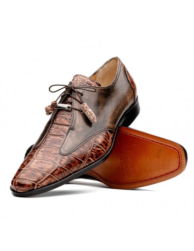 Marco Di Milano Anzio Orix Brown Alligator & Calfskin Dress Shoes livraison gratuite