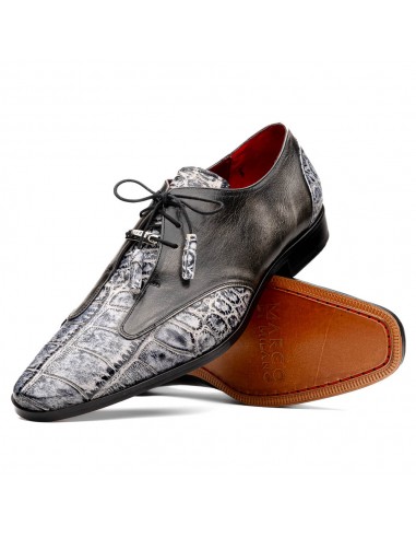 Marco Di Milano Anzio Gray Alligator & Calfskin Dress Shoes soldes