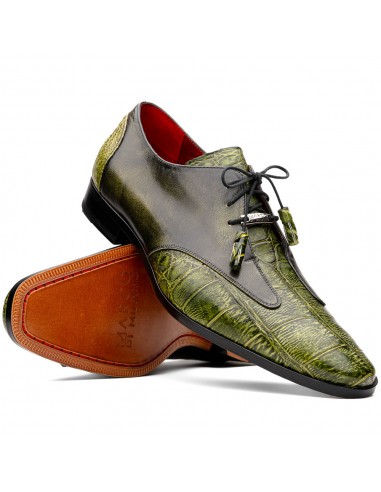 Marco Di Milano Anzio Green Alligator & Calfskin Dress Shoes le concept de la Pate a emporter 