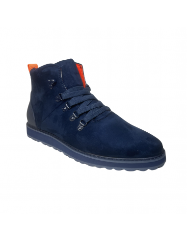 Tayno Britton Navy PU Suede Ankle Boots 50% de réduction en Octobre 2024