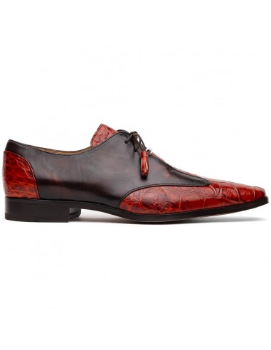 Marco Di Milano Anzio Cognac Alligator & Calfskin Dress Shoes destockage