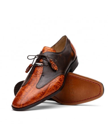 Marco Di Milano Anzio Brandy Alligator & Calfskin Dress Shoes Economisez 