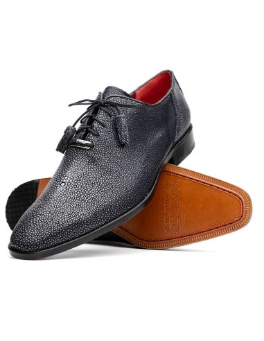 Marco Di Milano Criss Black Stingray Oxford Dress Shoes À commander