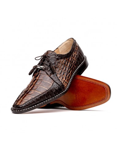 Marco Di Milano Caribe Brown Caiman Crocodile Tail Dress Shoes votre