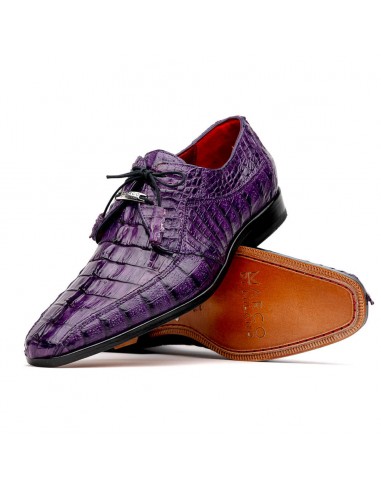 Marco Di Milano Cancun Purple Caiman Crocodile Tail Dress Shoes votre