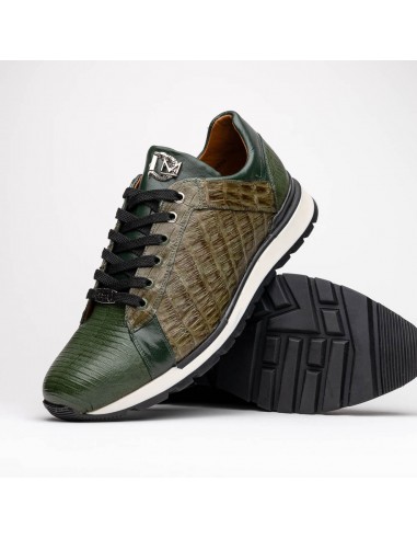 Marco Di Milano Portici Olive Green Caiman Crocodile & Lizard Sneakers Comment ça marche